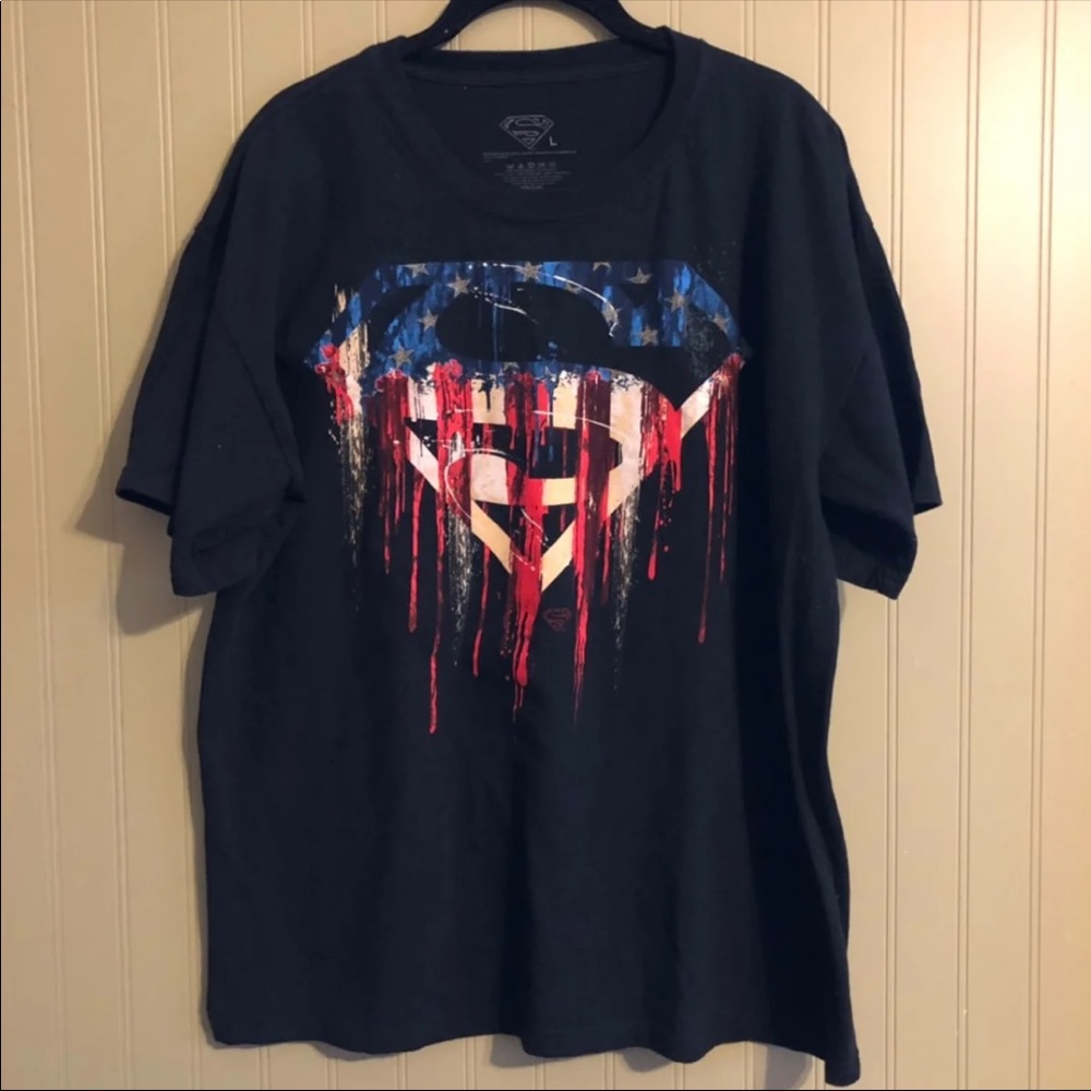 Patriotic Superman Logo Tee 3/$12